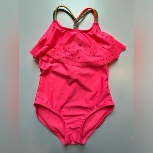 Cat & Jack Girls One Piece PINK Swimsuit Size 4/5 XS